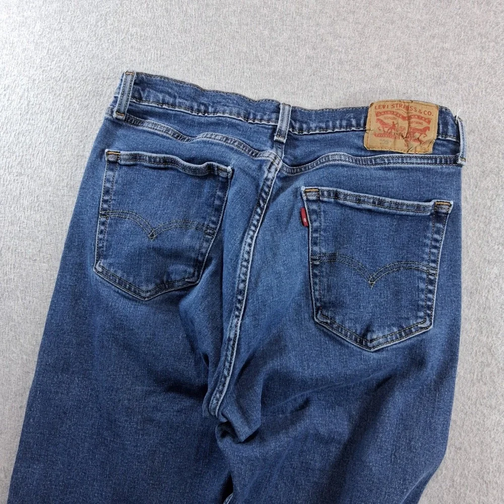 Levi's 505 Regular Fit‎ Jeans 34x32 Blue Denim Straight Leg Stretch 00505-2244